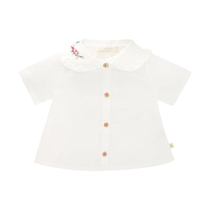 Blouse Chenille Popeline Blanche Les Enfantines