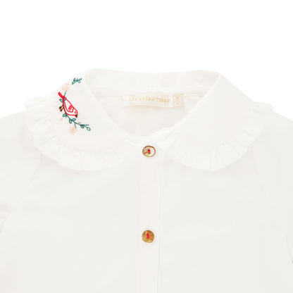 Blouse Chenille Popeline Blanche Les Enfantines