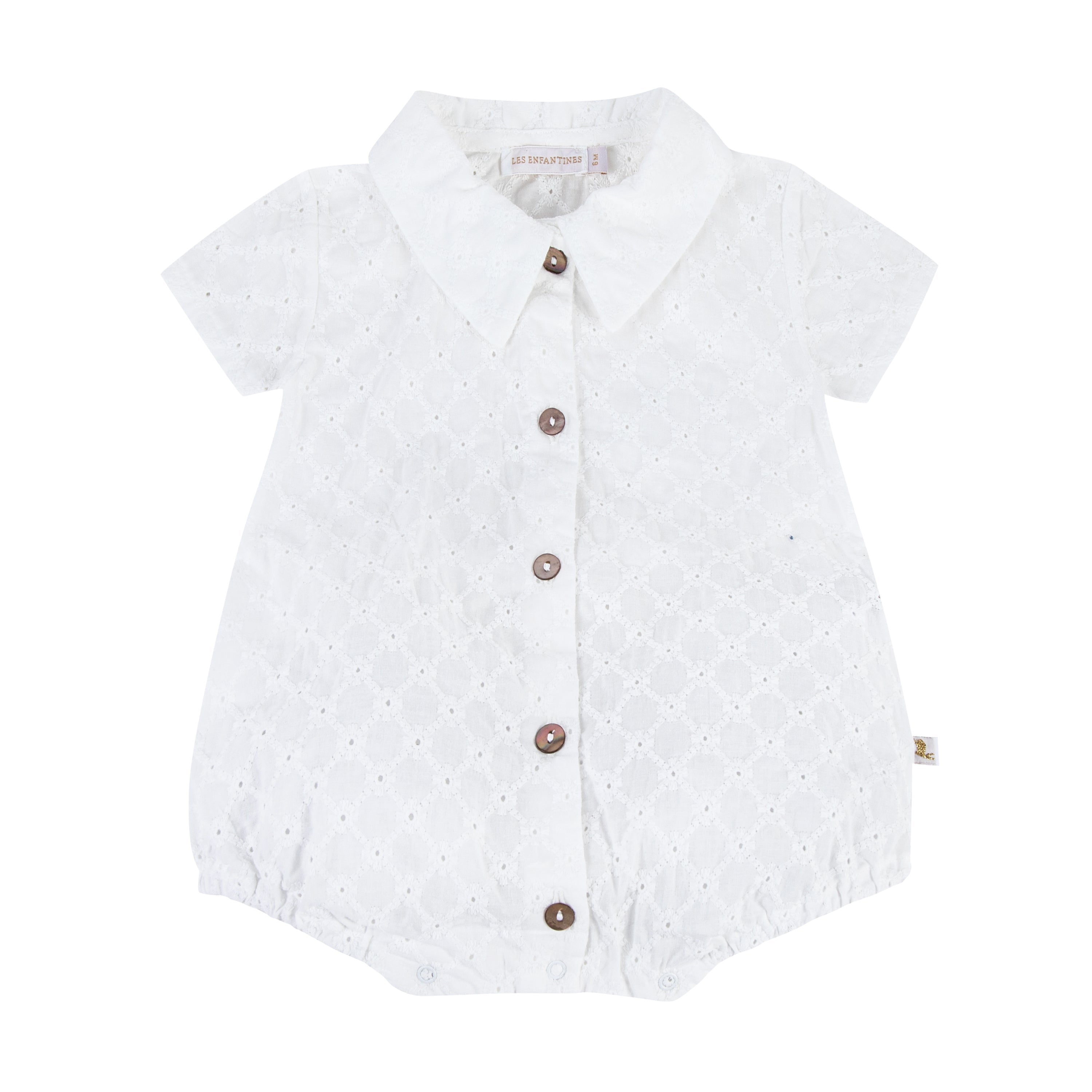 Barboteuse Calao Damier blanc Les Enfantines