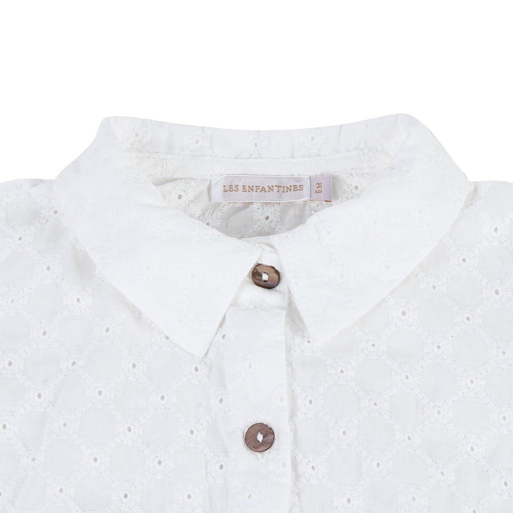 Barboteuse Calao Damier blanc Les Enfantines