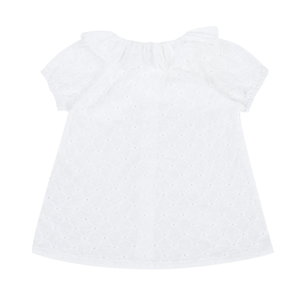 Blouse coquerelle damier blanc Les Enfantines