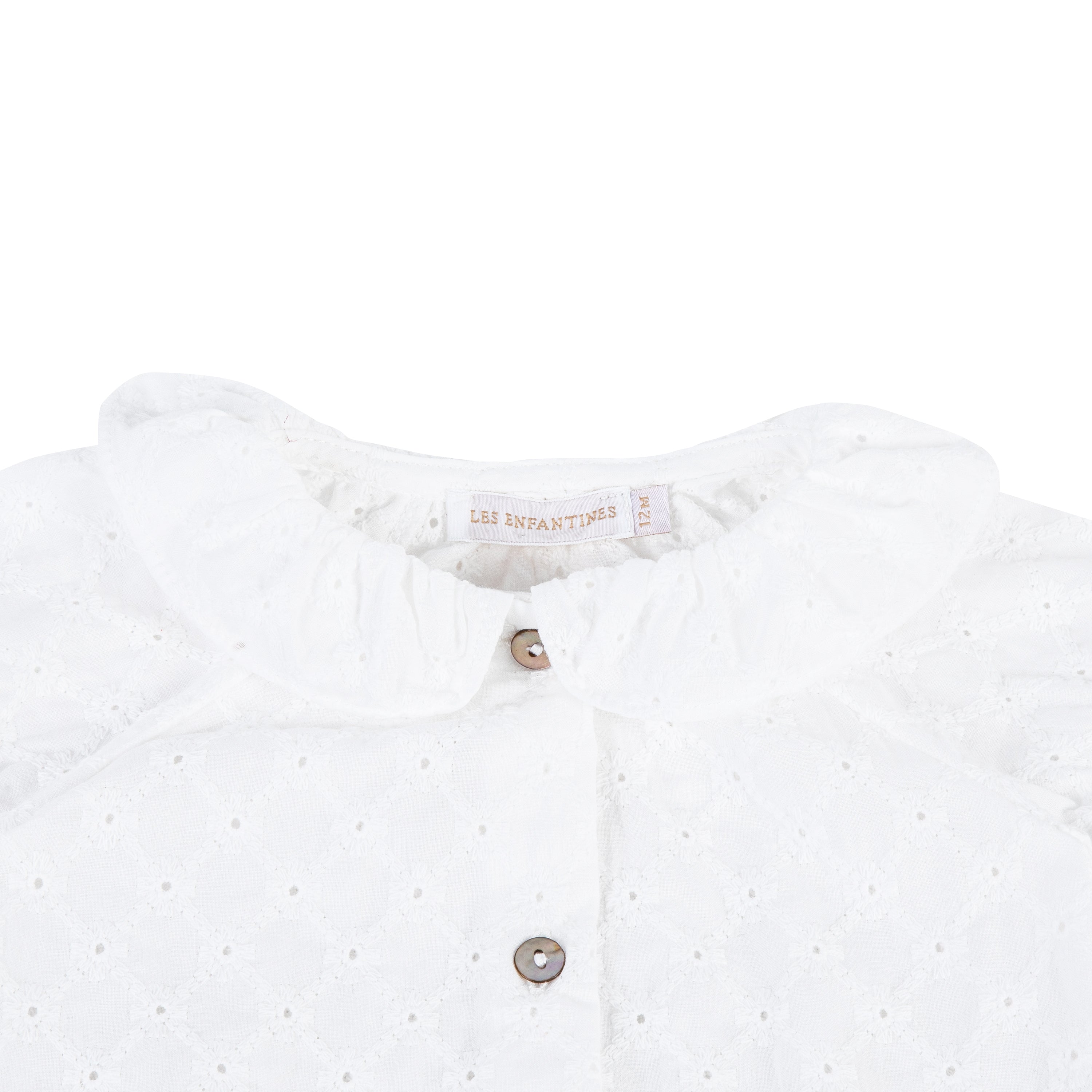 Blouse coquerelle damier blanc Les Enfantines