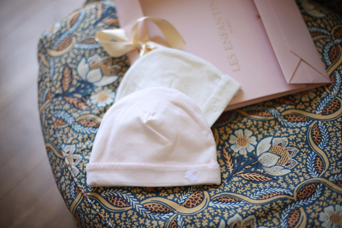 Bonnet Cigogne jersey rose