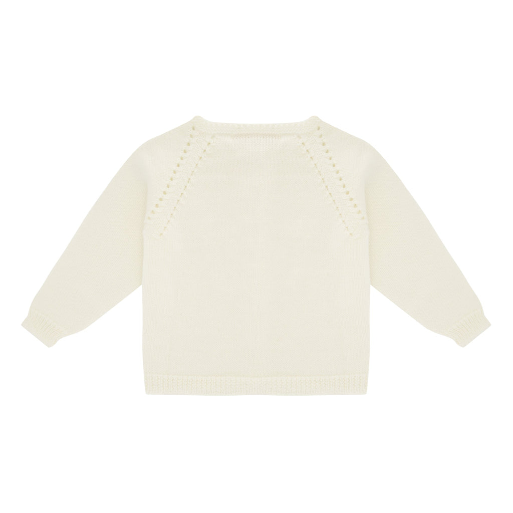 Cardigan Chevreuil blanc éclatant Les Enfantines
