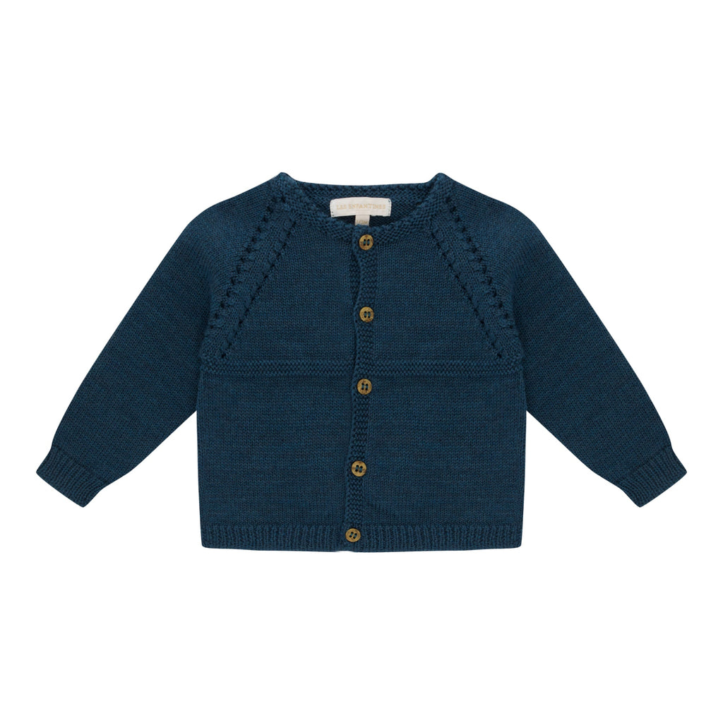 Cardigan Chevreuil vert sapin les enfantines