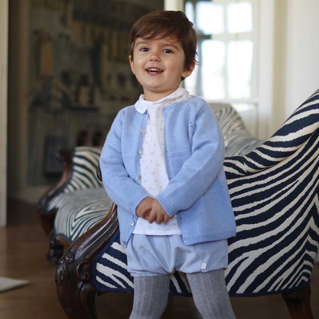 Cardigan chevreuil nuage bleu Les Enfantines