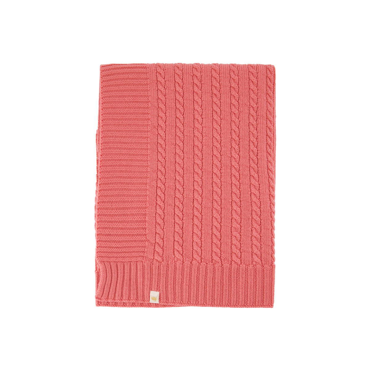 Couverture laine Marmotte rose magnolia