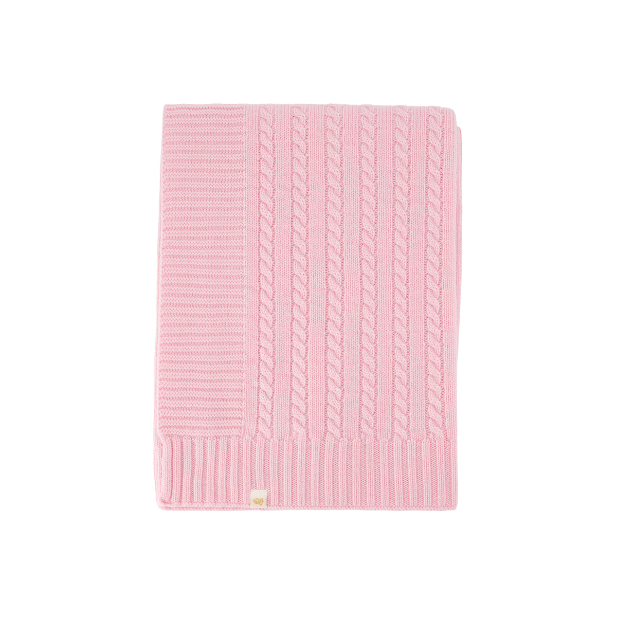 Couverture laine Marmotte rose poudre