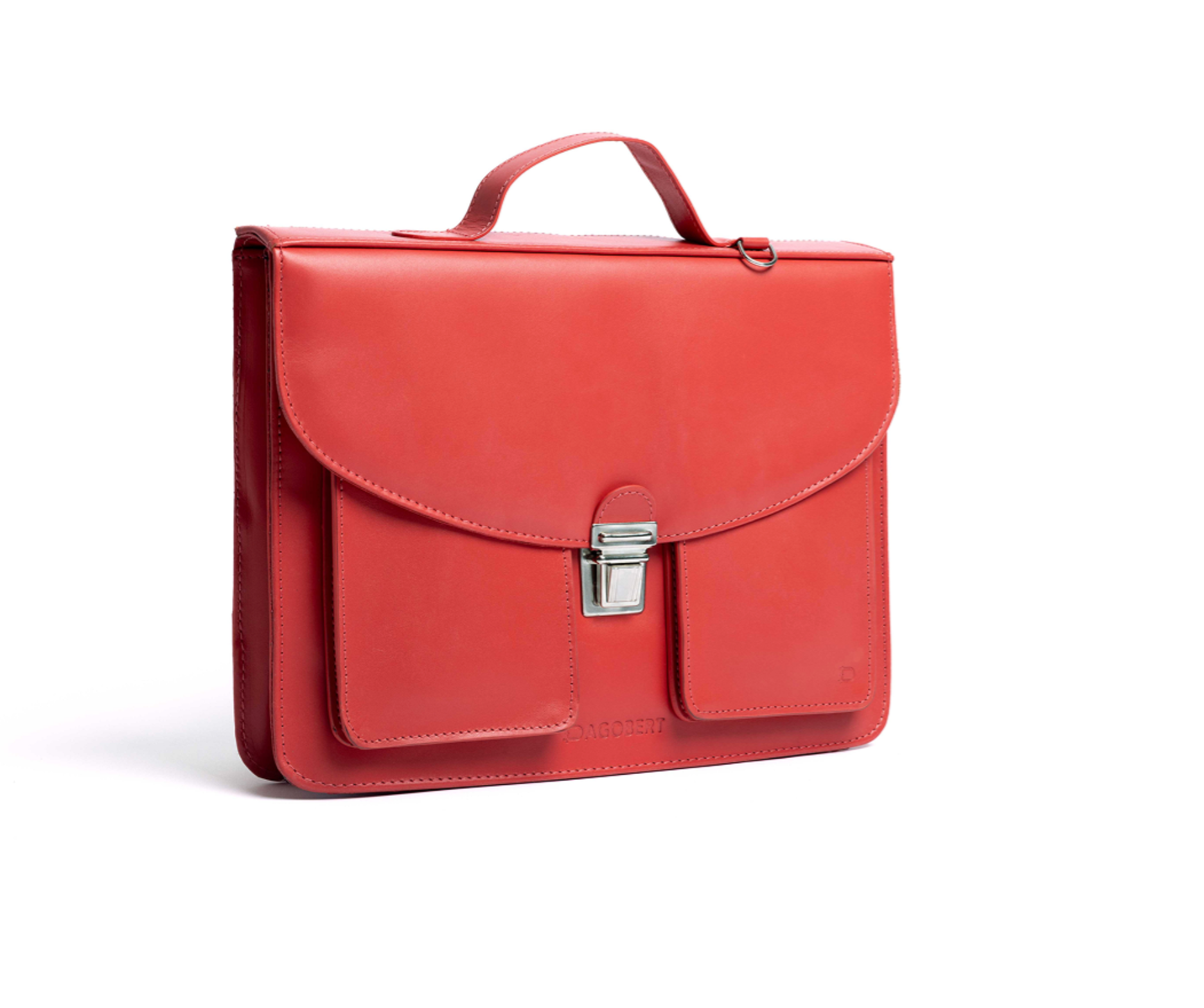 Cartable cuir Framboise