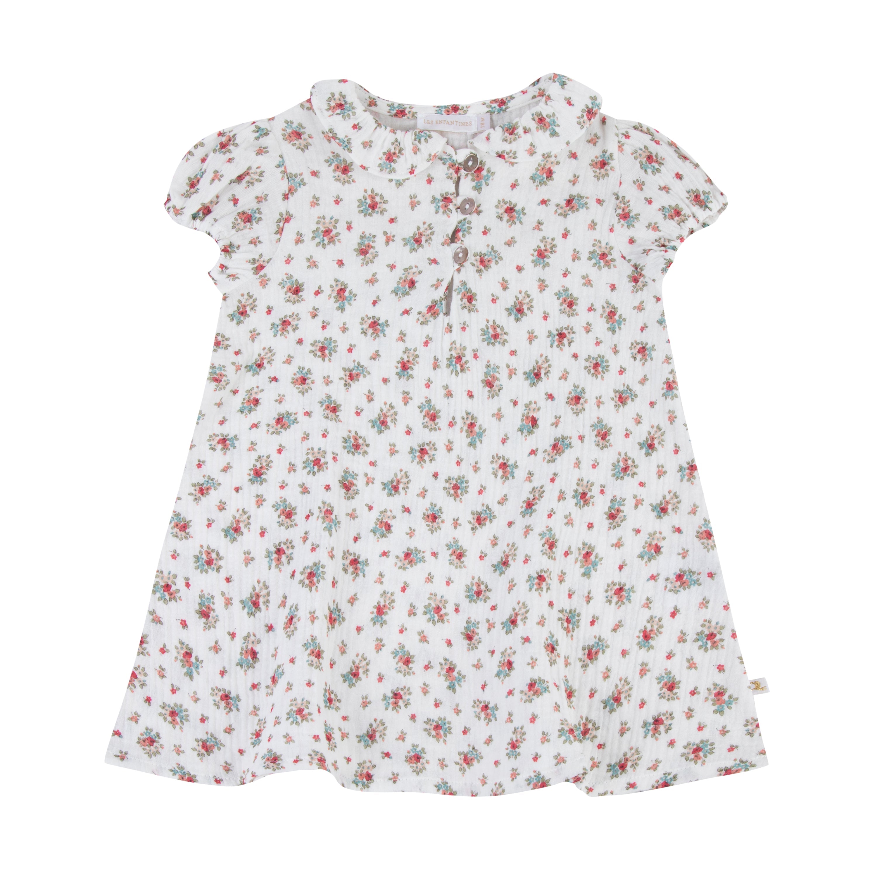 Chemise de nuit gaze groseille Les Enfantines