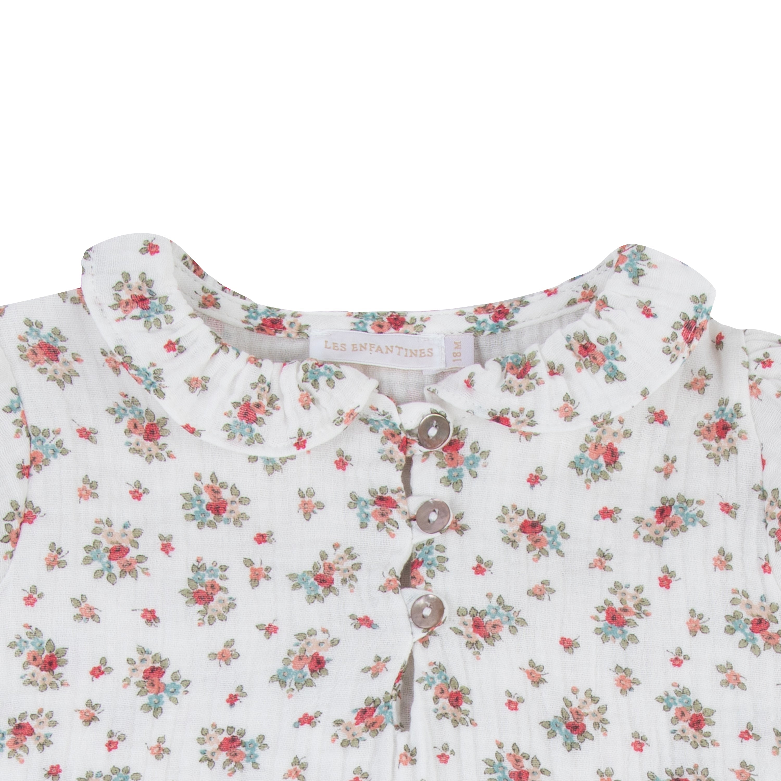 Chemise de nuit gaze groseille Les Enfantines