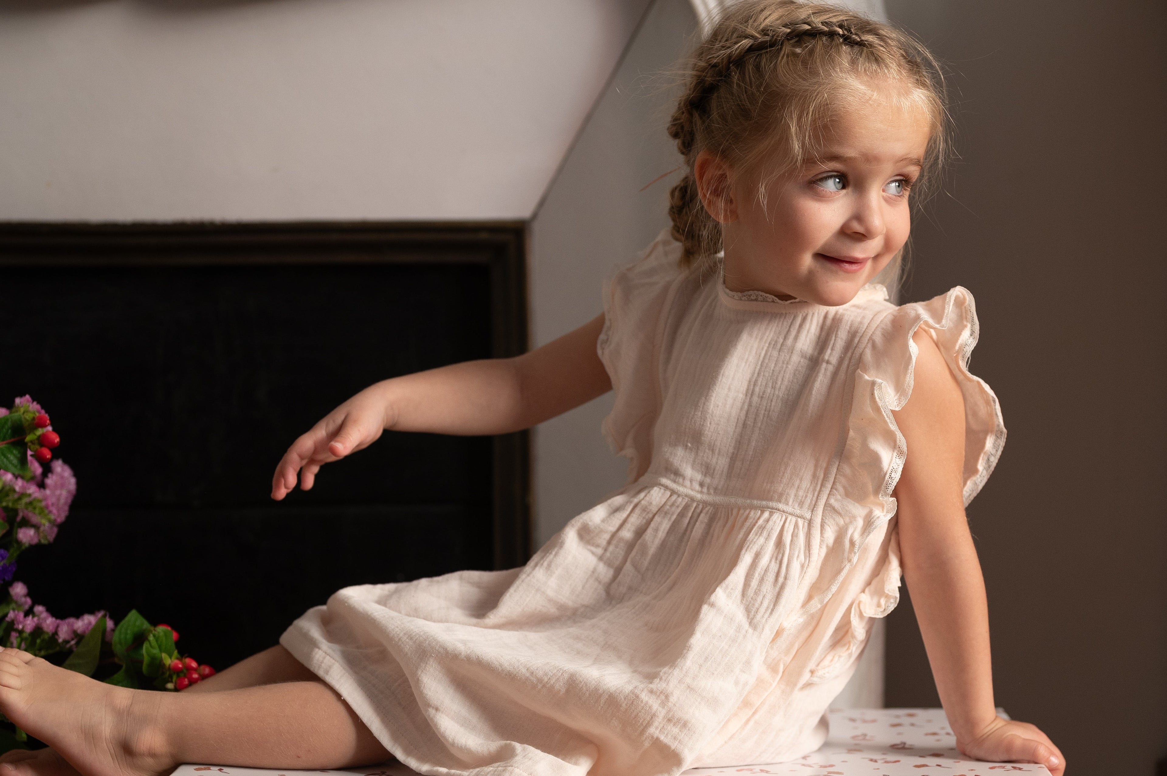 Robe chaton gaze pétale Les Enfantines