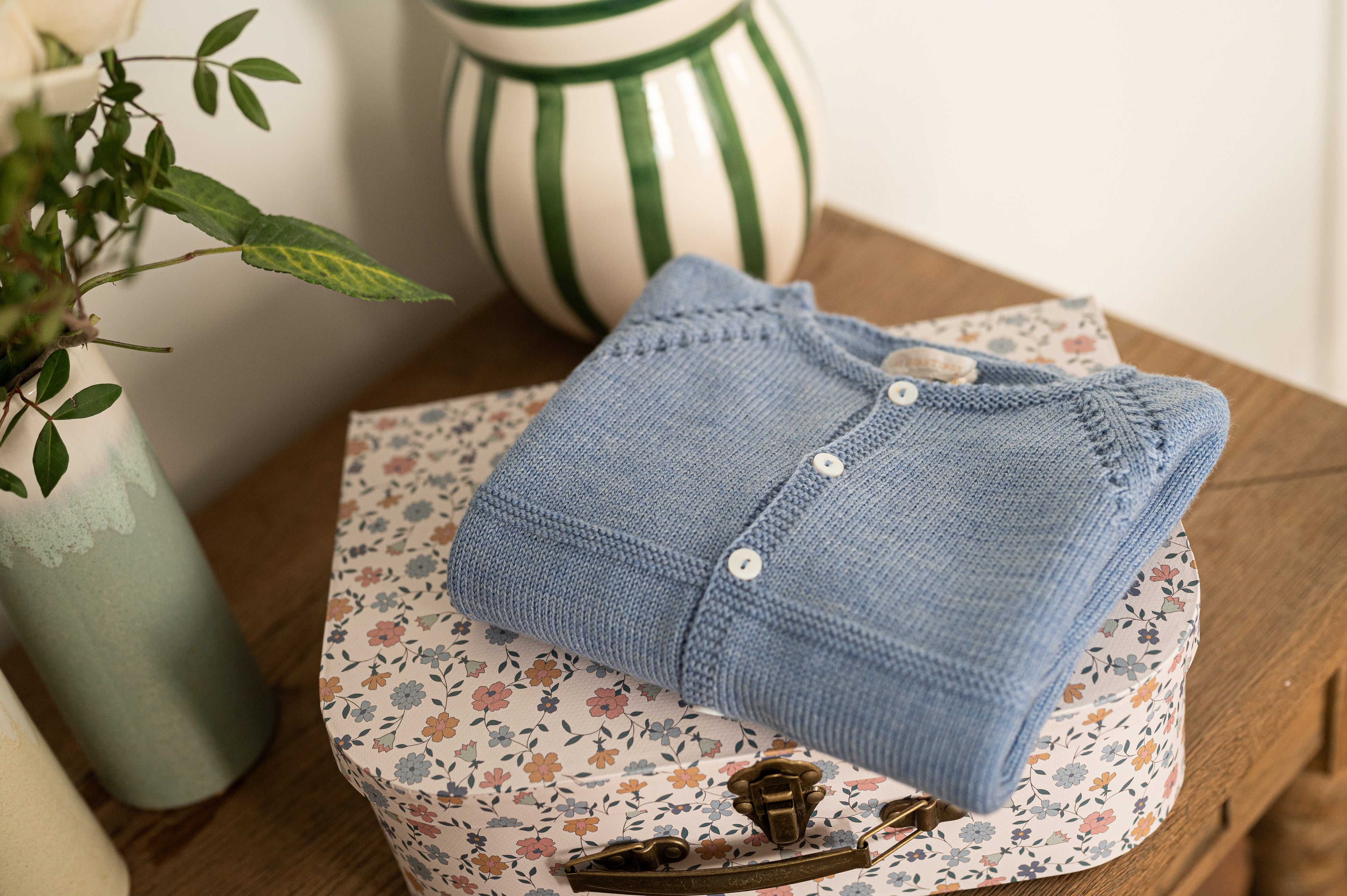 Cardigan Chevreuil bleu nuage Les Enfantines