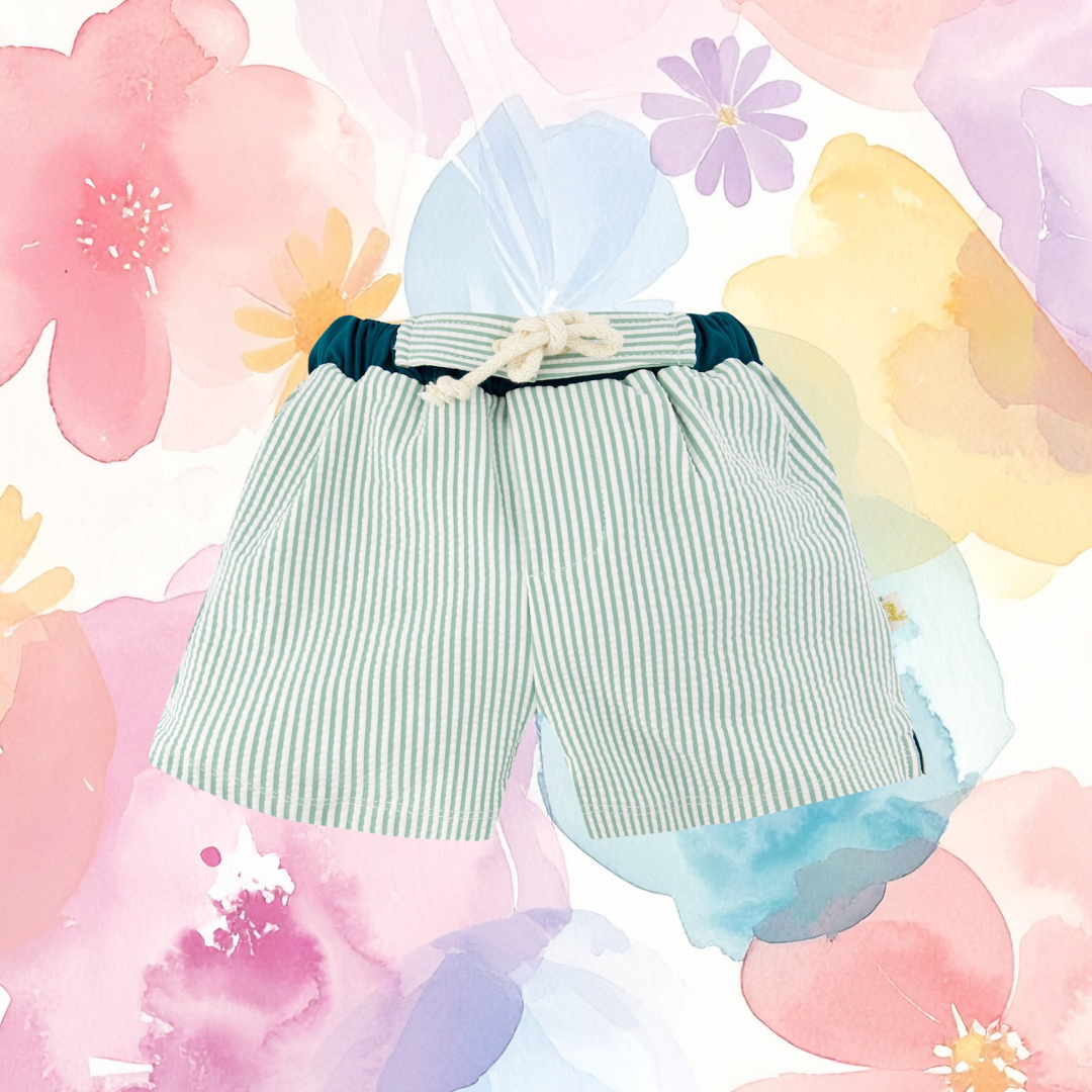 Maillot de bain crabe rayures quartz