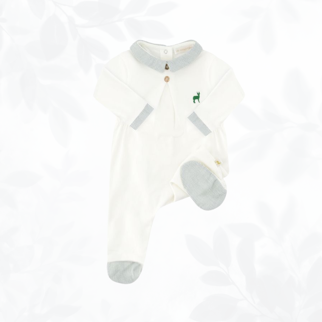 Pyjama Loup Rayures vertes