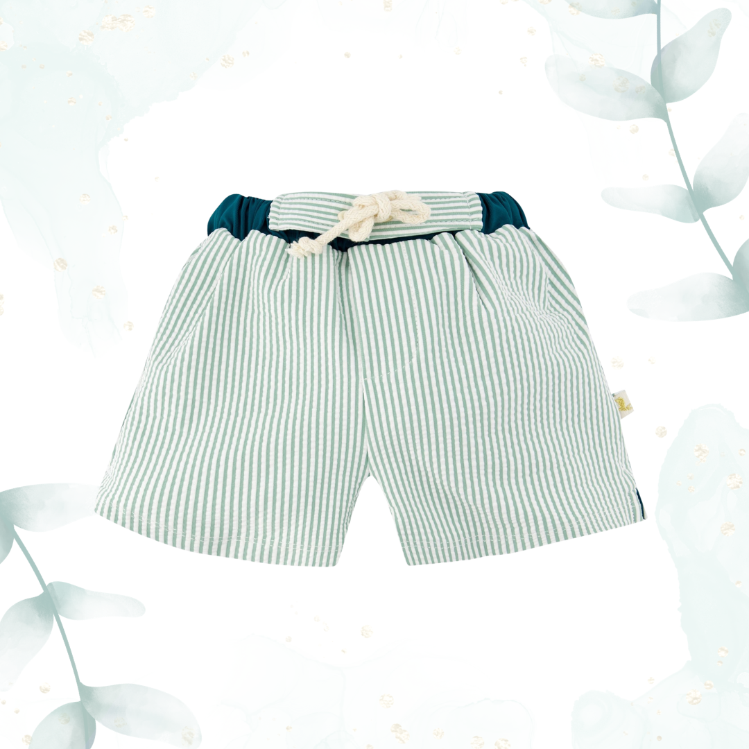 Maillot de bain crabe rayures quartz