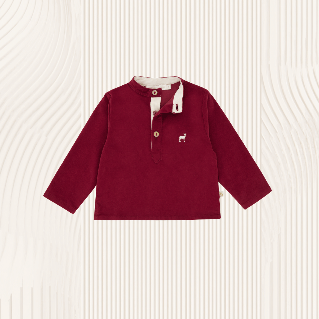 Blouse Abeille Velours bordeaux