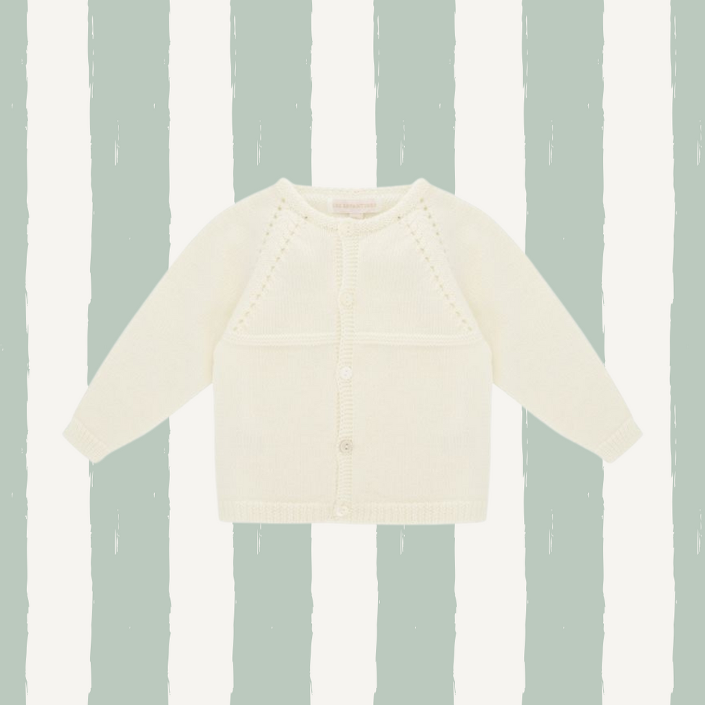 Cardigan laine Chevreuil blanc éclatant