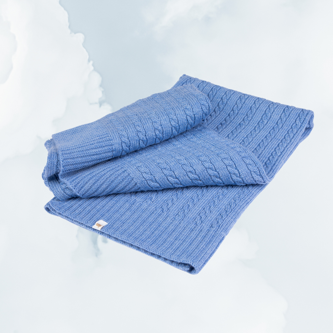 Couverture Marmotte Bleu Nuage