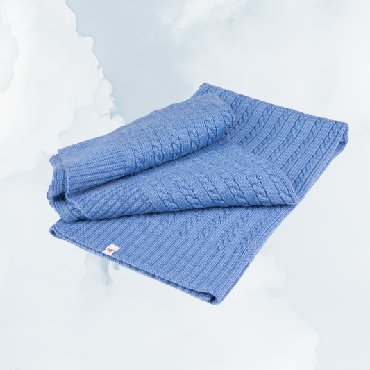 Couverture Marmotte Bleu Nuage