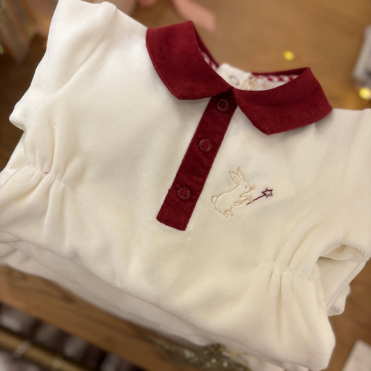 Pyjama loup vichy pivoine les enfantines