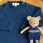 Pull mousse bleu orage