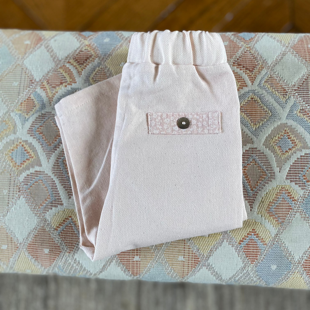Pantalon belette toile rose Les Enfantines