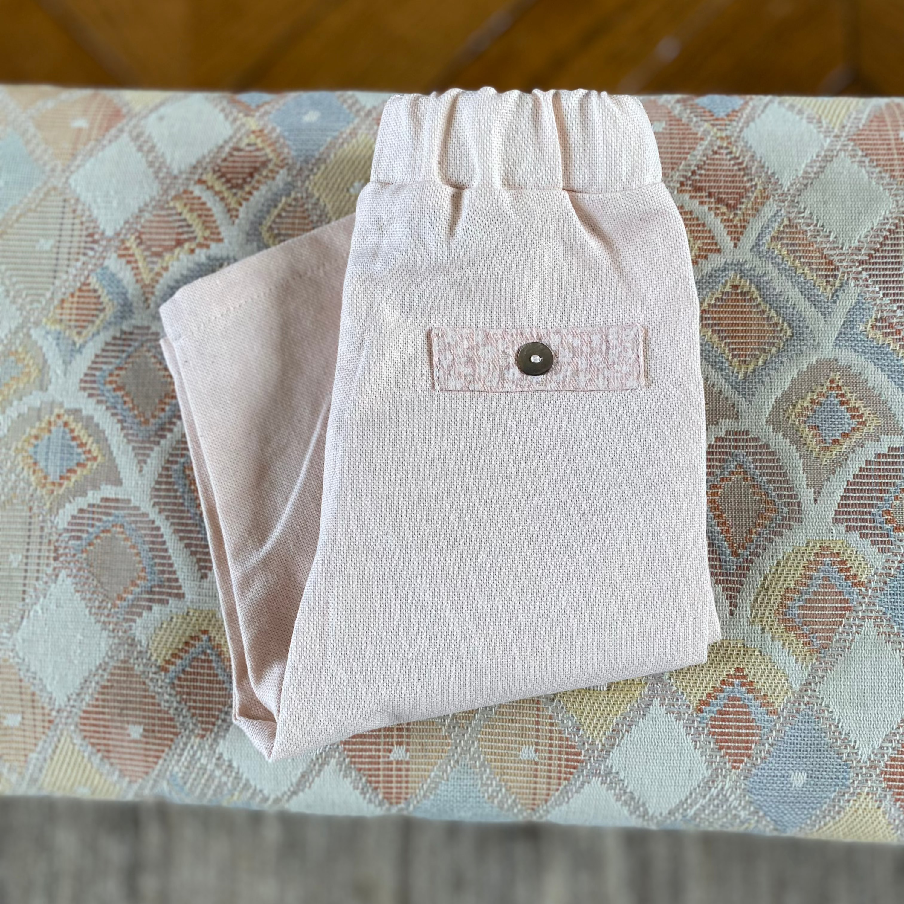 Pantalon belette toile rose Les Enfantines