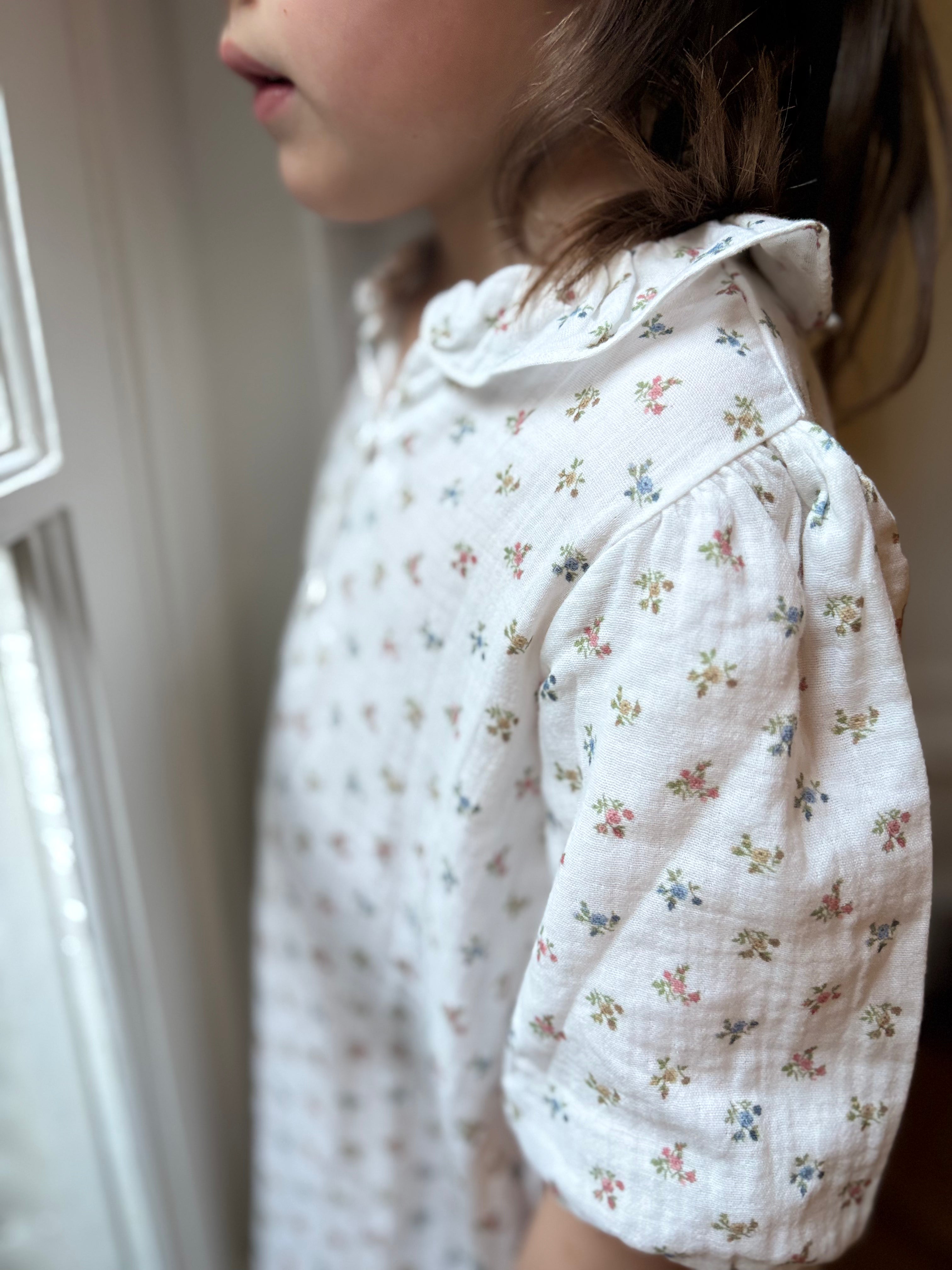 Chemise de Nuit gaze petites fleurs