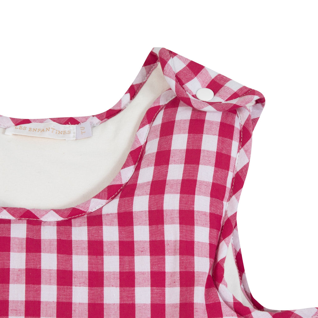 Gigoteuse Vichy framboise Les Enfantines