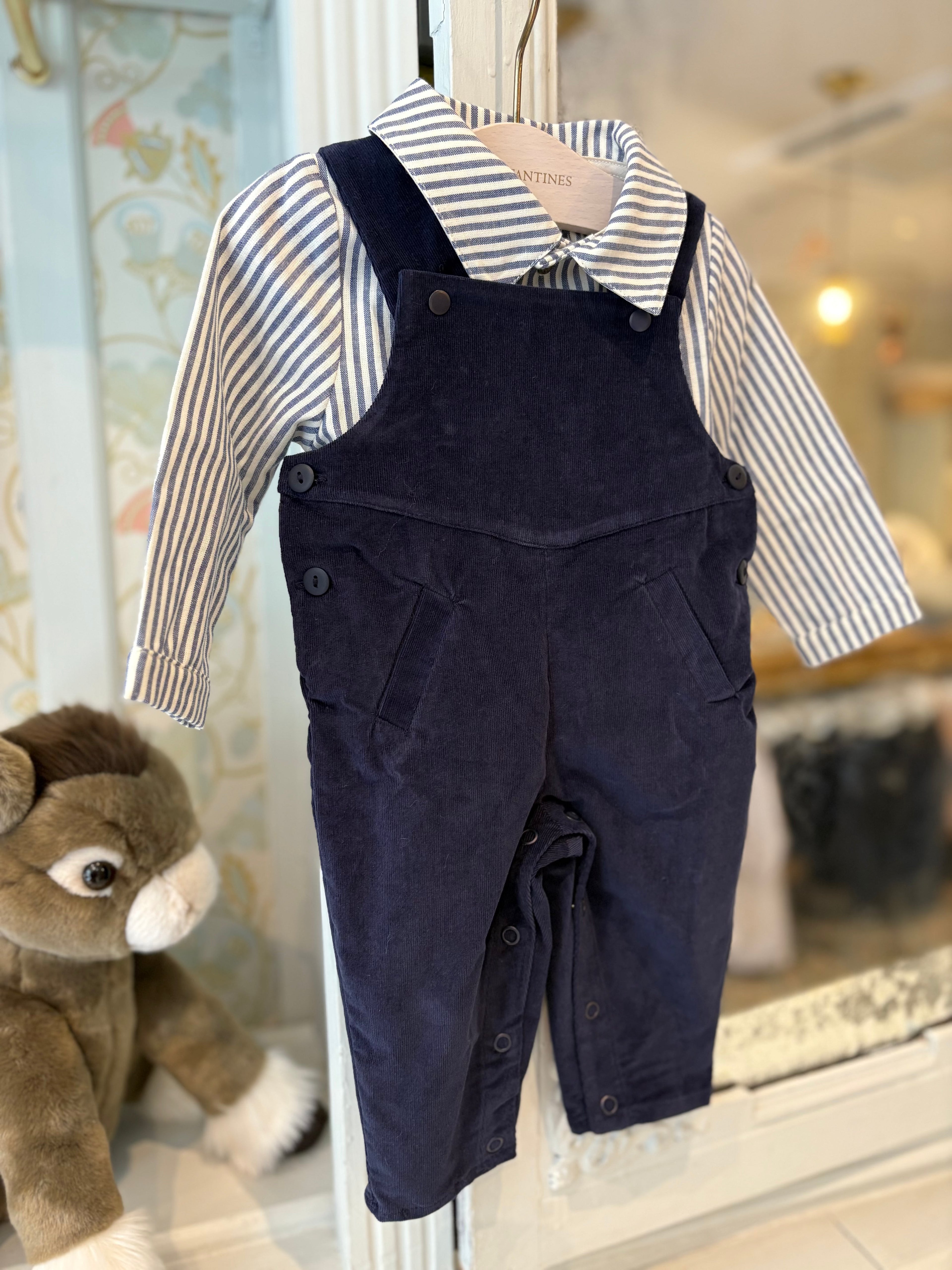 Salopette Bouvier Velours Jean Les Enfantines