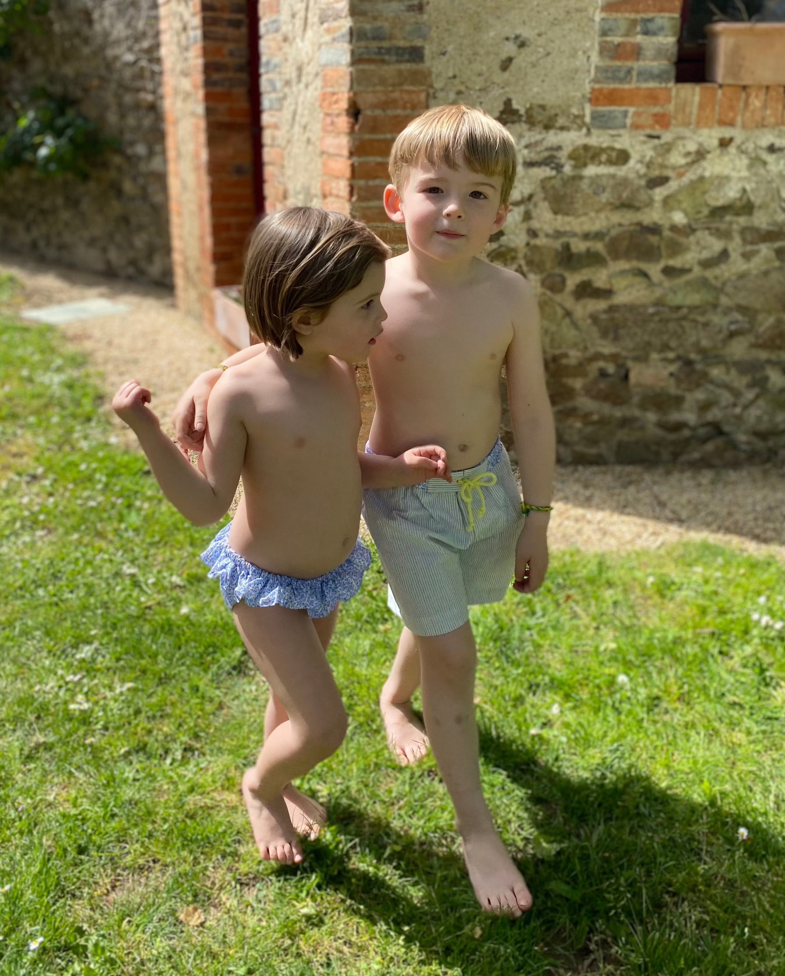 Maillot de bain dindon rayures Azur Les Enfantines