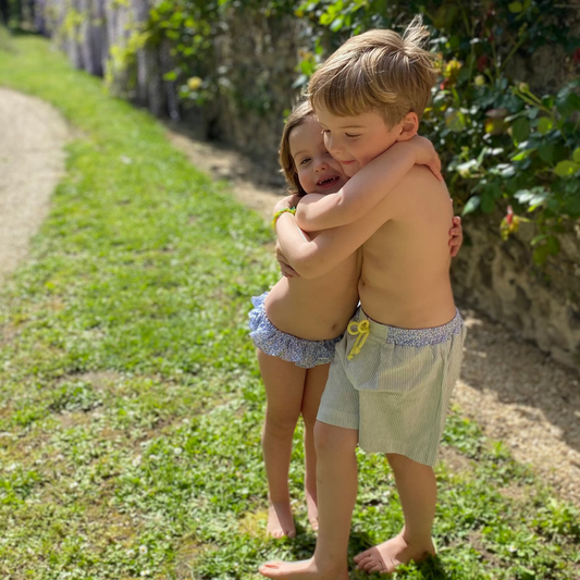 Maillot de bain dindon rayures Azur Les Enfantines