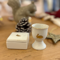 Coquetier en porcelaine & or Les Enfantines