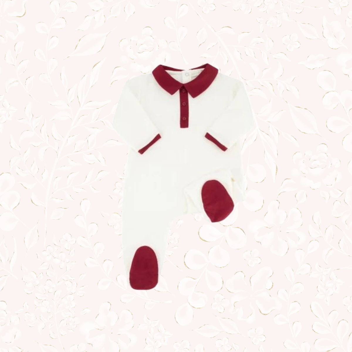 Pyjama loup vichy pivoine