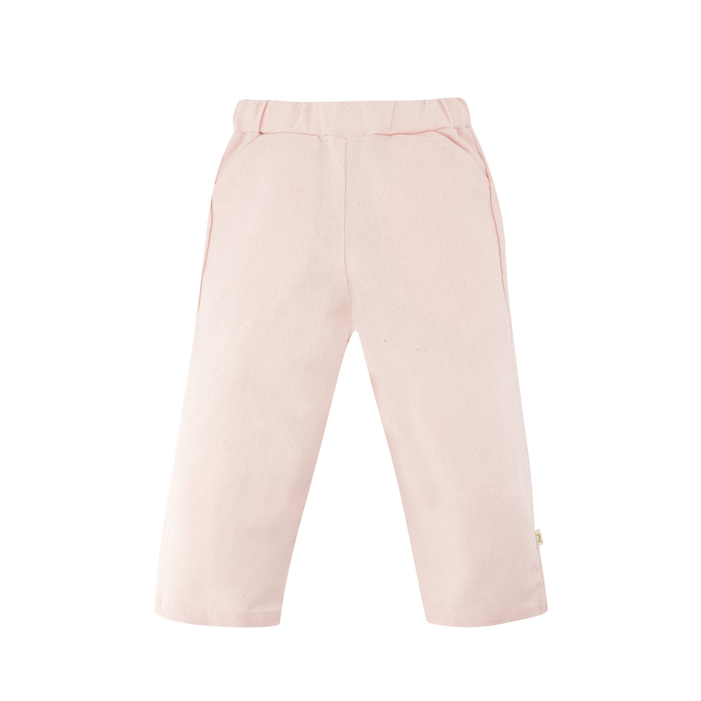 Pantalon belette toile rose Les Enfantines