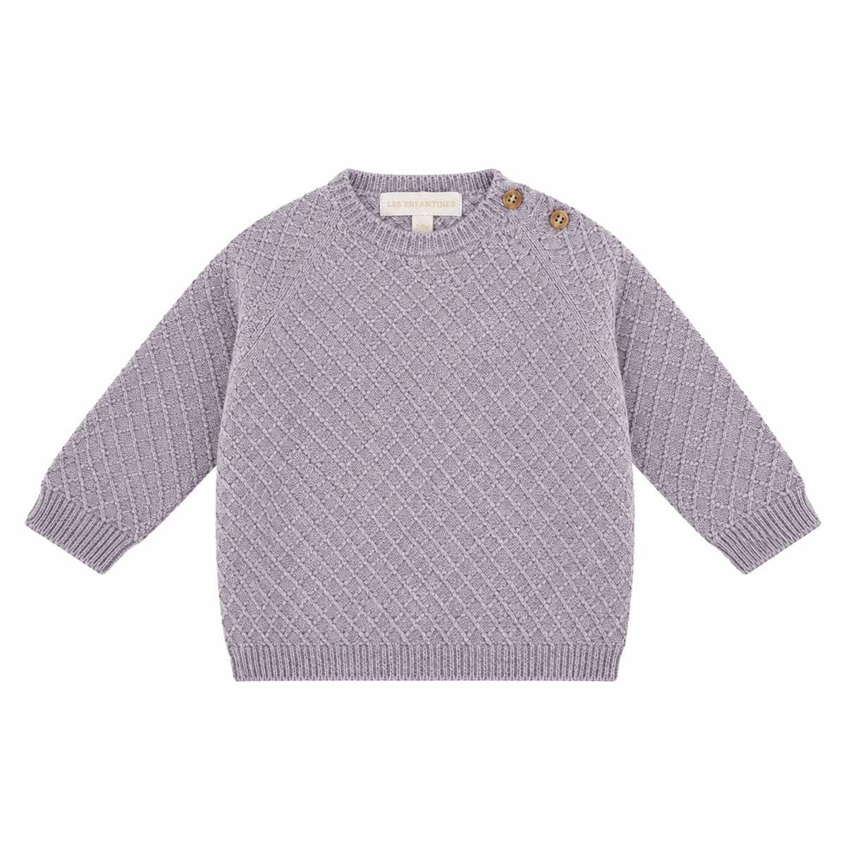 Pull losange laine gris souris