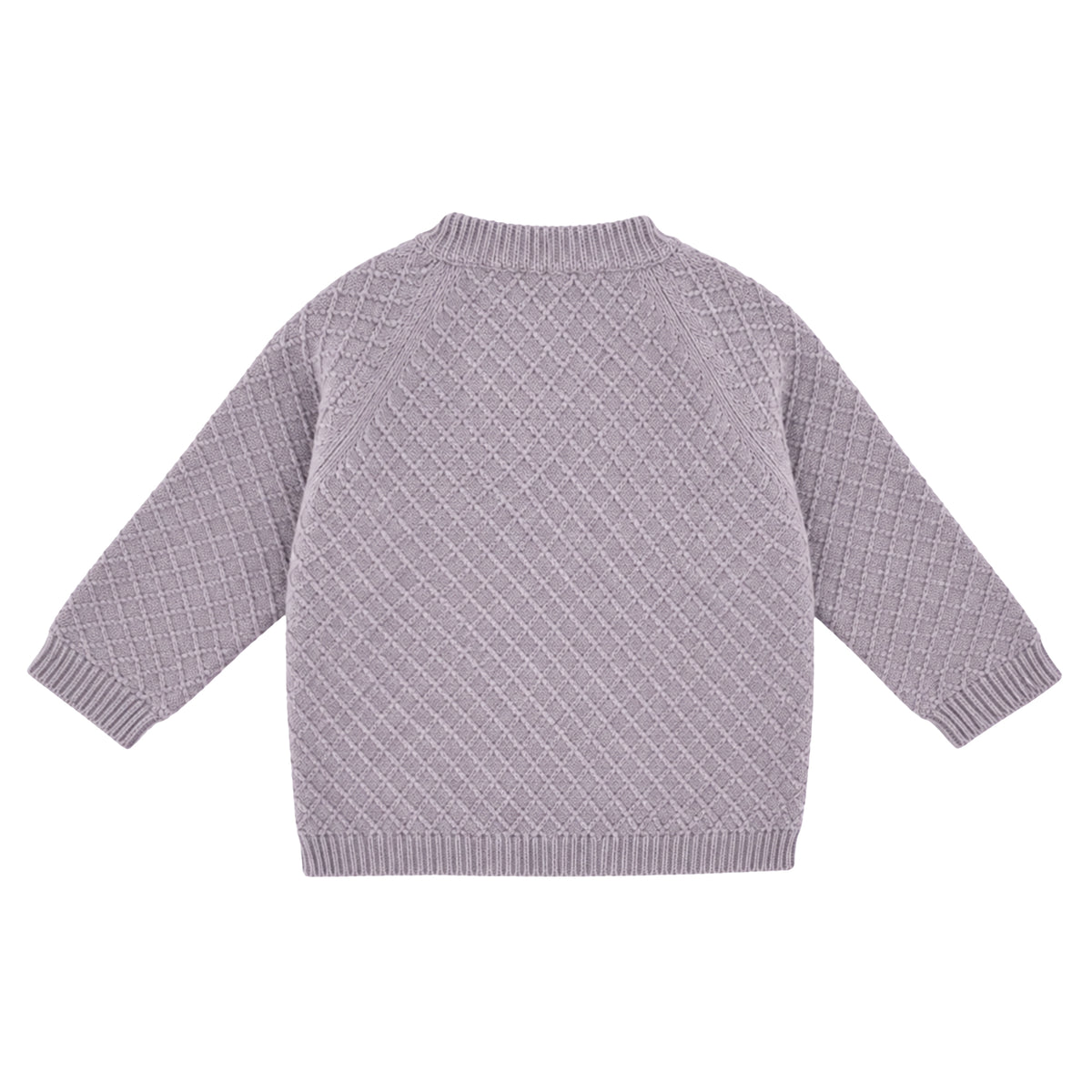 Pull losange laine gris souris