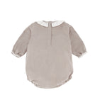 Barboteuse caméléon velours beige Les Enfantines