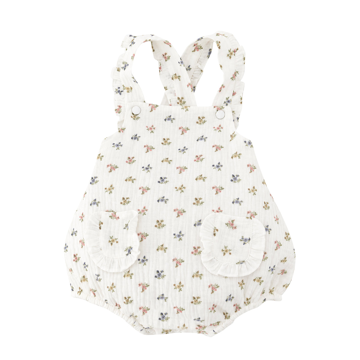Barboteuse Loutre gaze petites fleurs