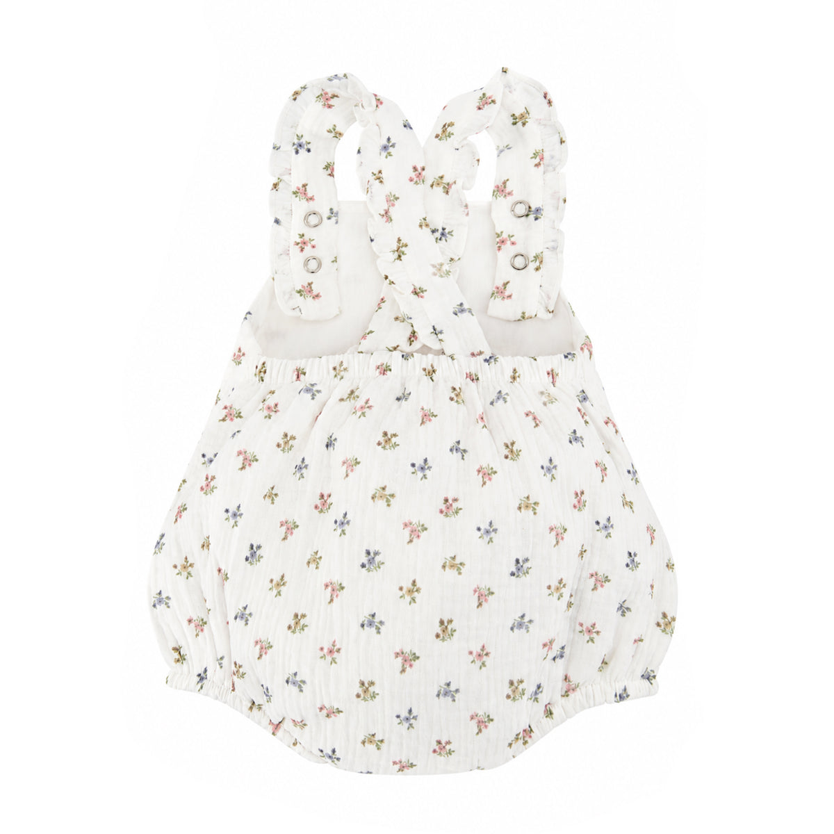Barboteuse Loutre gaze petites fleurs