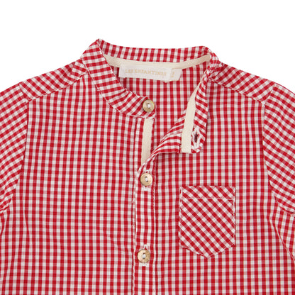 Blouse frelon vichy pivoine les enfantines