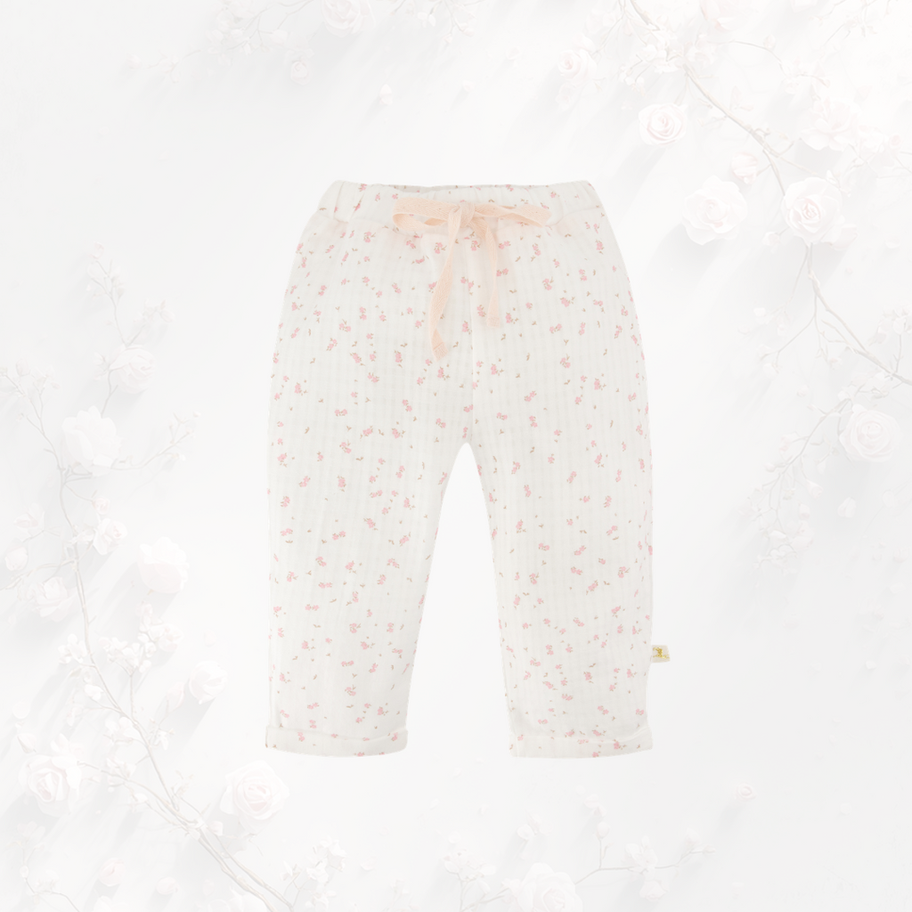 pantalon naissance bebe fille avec fleurs