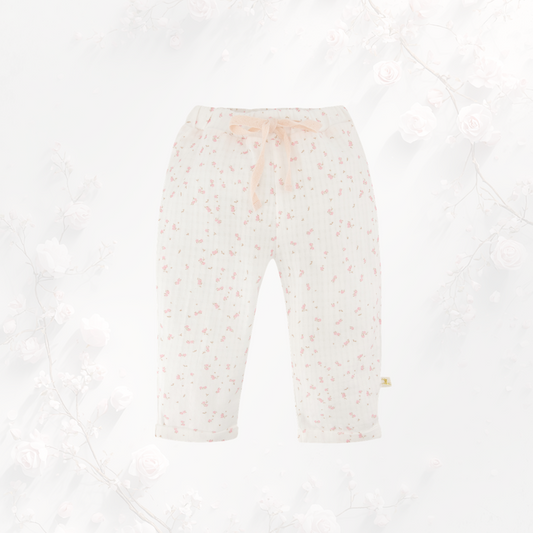 pantalon naissance bebe fille avec fleurs