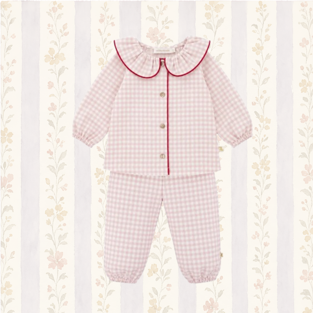 Pyjama Lionne Vichy Rose Layette