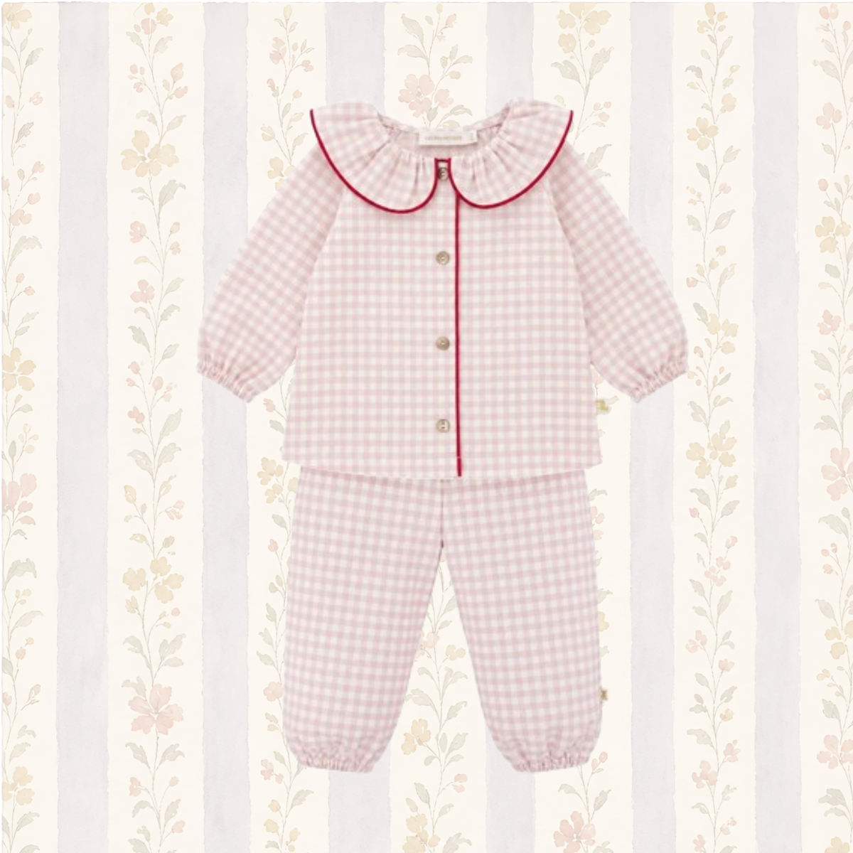 Pyjama Lionne Vichy Rose Layette