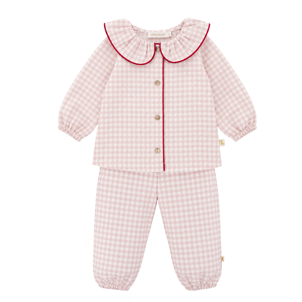 Pyjama Lionne Vichy Rose Layette