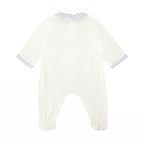 Pyjama Loup Velours Vichy Ciel