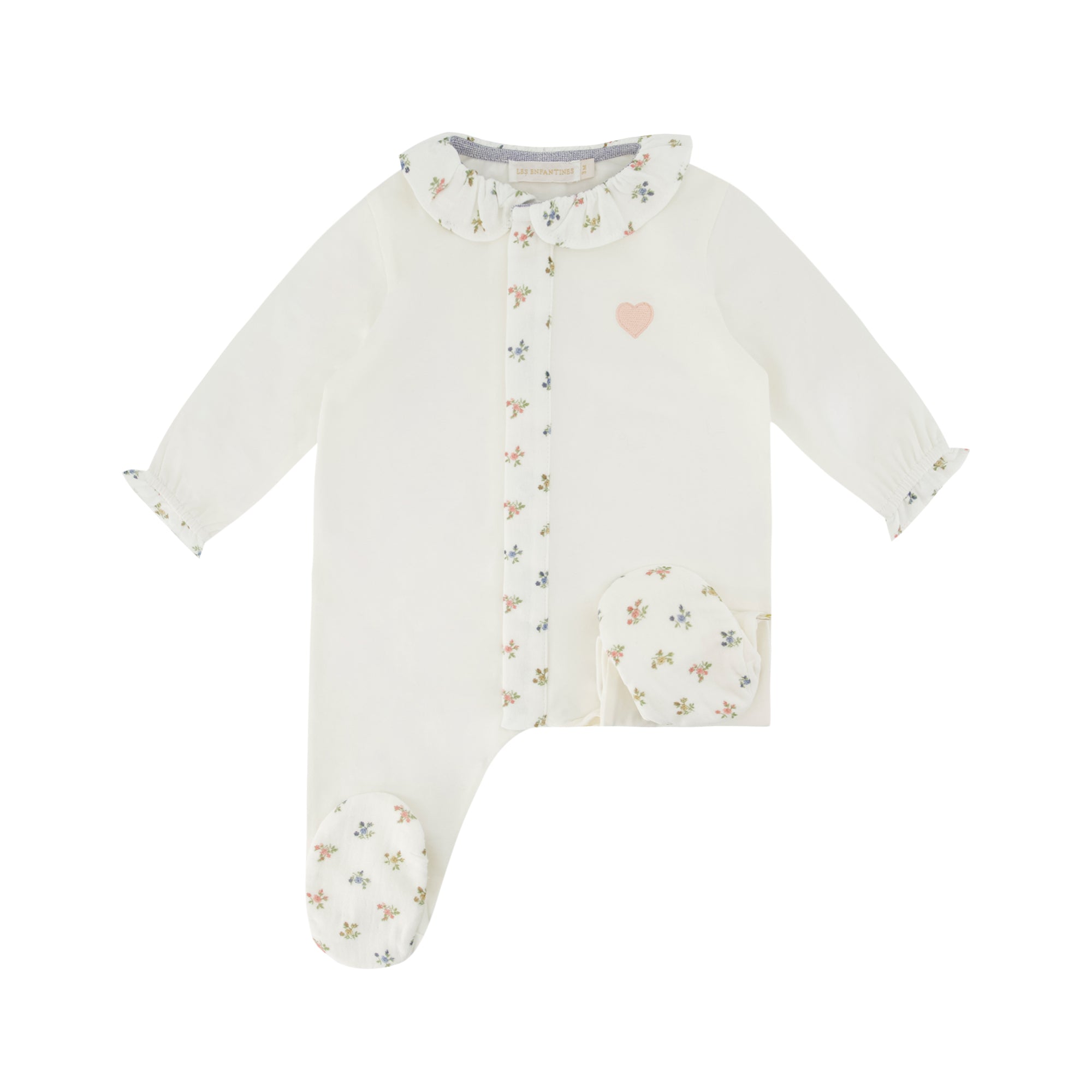 Pyjama Éléphant gaze petites fleurs