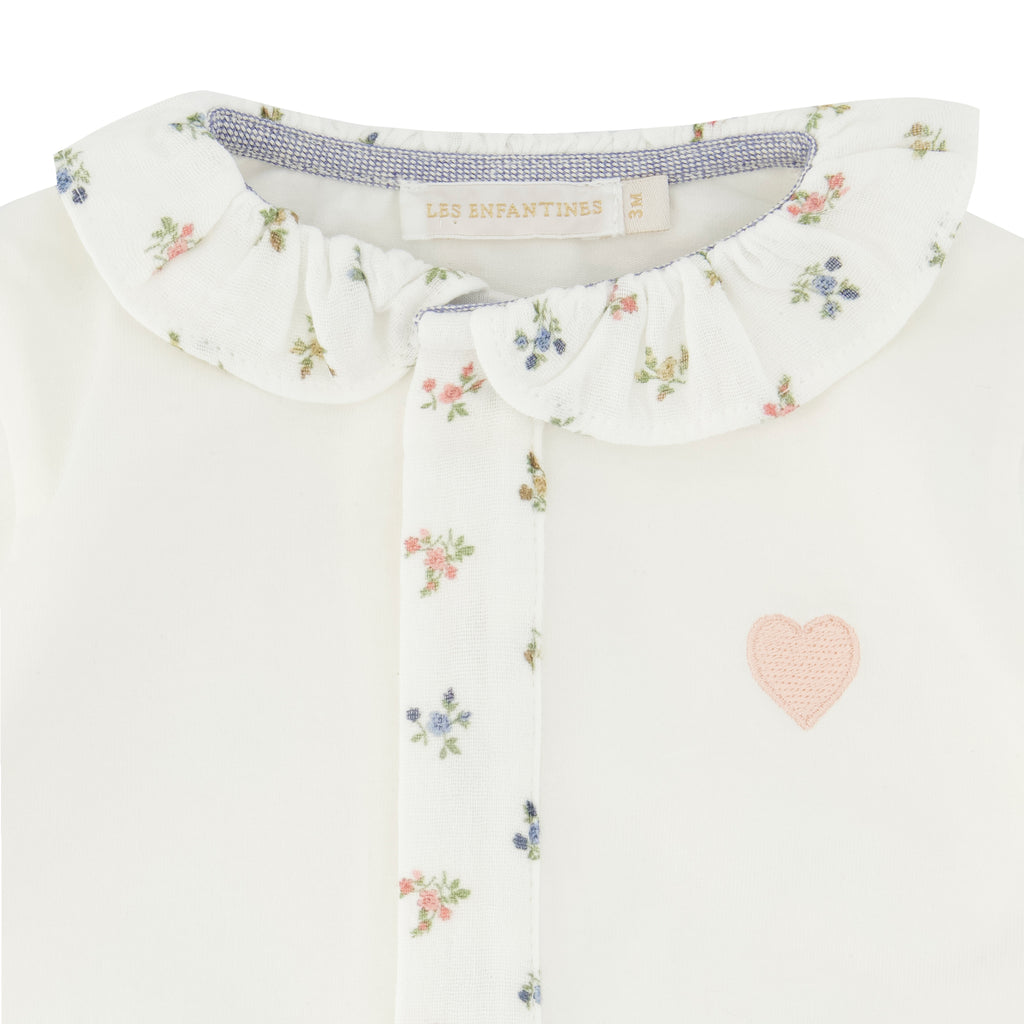 Pyjama Éléphant gaze petites fleurs